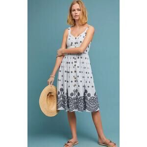 calvin klein dresses royal blue Anthropologie Anama Size Medium Blue Distressed Jersey Dress Blue / M